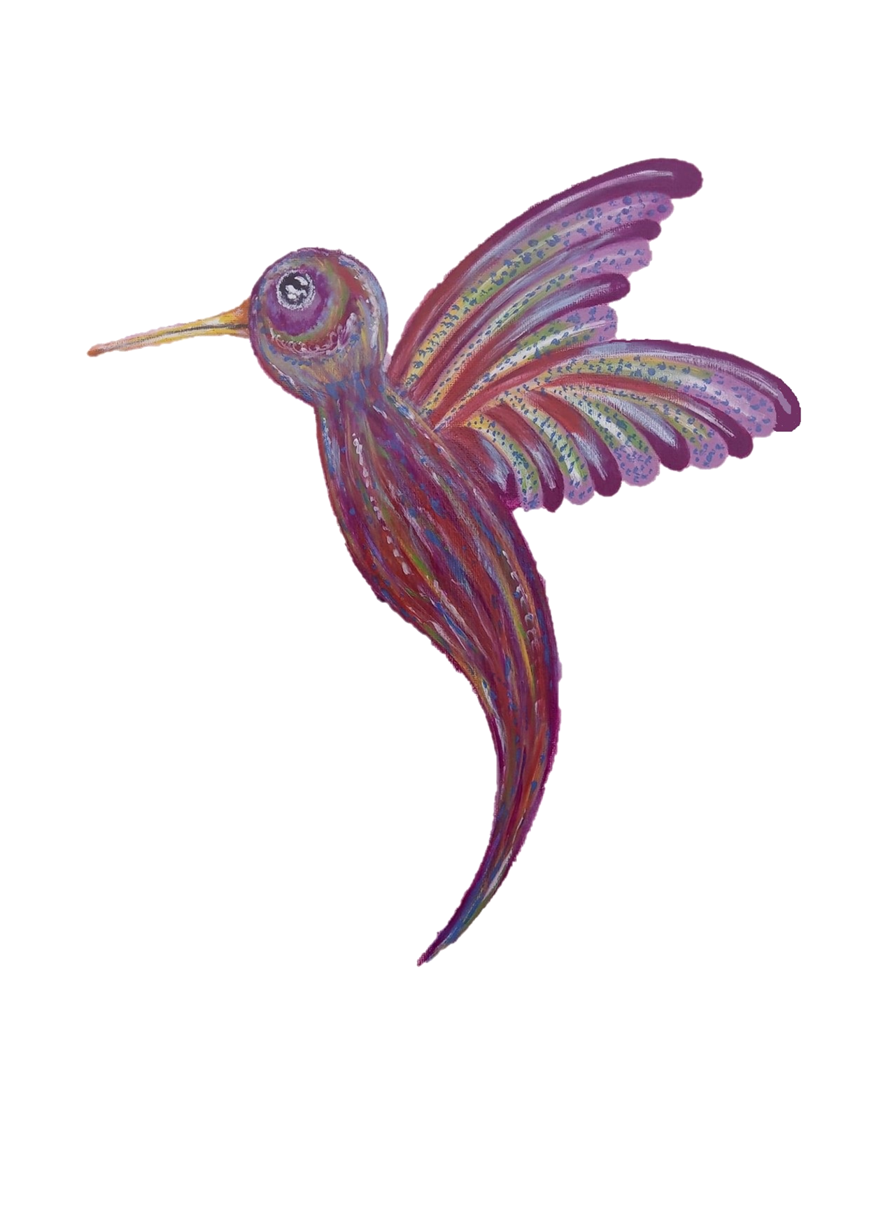 Hummingbird painting - Shepway Spectrum Art Just Bee Centre